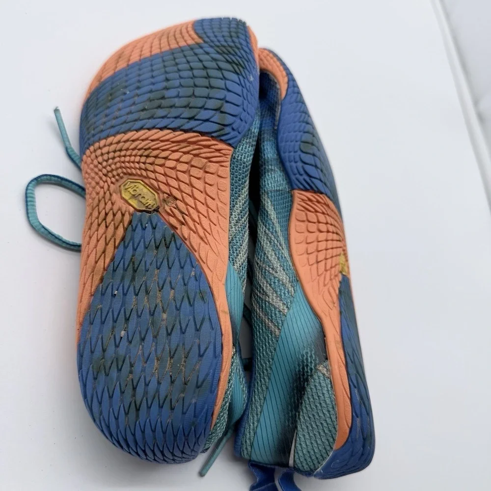 Merrell Barefoot Vapor Glove Comfort Walking Hiking Granola Shoes Us Size 8 Blue - Picture 3 of 10